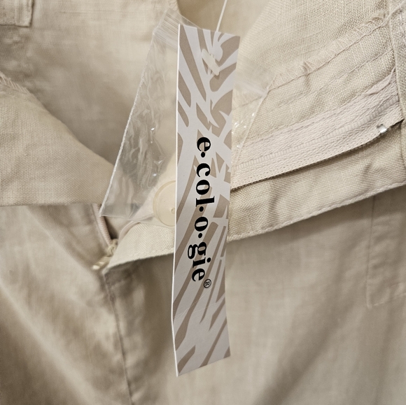 NWT - Linen E•COL•O•GIE Tan Midi Skirt - Size 14 - Picture 9 of 9